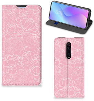 B2Ctelecom Xiaomi Mi 9T Pro Telefoon Hoesje White Flowers