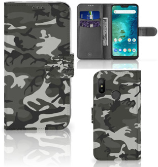 B2Ctelecom Xiaomi Mi A2 Lite Book Case Hoesje Army Light