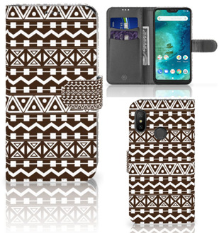 B2Ctelecom Xiaomi Mi A2 Lite Book Case Hoesje Aztec Brown