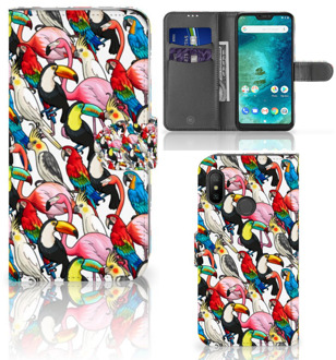 B2Ctelecom Xiaomi Mi A2 Lite Book Case Hoesje Birds