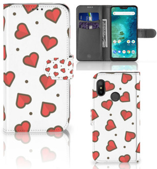 B2Ctelecom Xiaomi Mi A2 Lite Book Case Hoesje Hearts