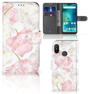 B2Ctelecom Xiaomi Mi A2 Lite Book Case Hoesje Lovely Flowers