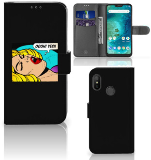 B2Ctelecom Xiaomi Mi A2 Lite Book Case Hoesje Popart Oh Yes