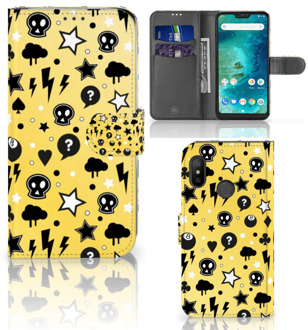 B2Ctelecom Xiaomi Mi A2 Lite Book Case Hoesje Punk Yellow