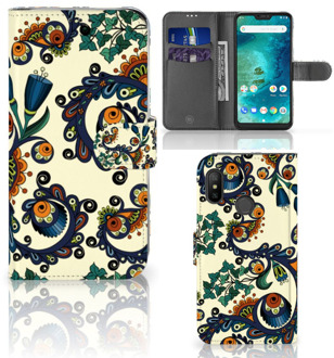 B2Ctelecom Xiaomi Mi A2 Lite Bookcover hoesje Barok Flower