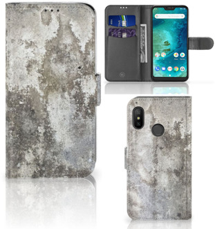 B2Ctelecom Xiaomi Mi A2 Lite Bookcover hoesje Beton