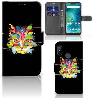 B2Ctelecom Xiaomi Mi A2 Lite Bookcover hoesje Cat Color