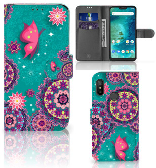 B2Ctelecom Xiaomi Mi A2 Lite Bookcover hoesje Cirkels en Vlinders