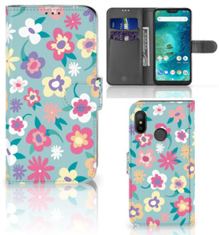 B2Ctelecom Xiaomi Mi A2 Lite Bookcover hoesje Flower Power