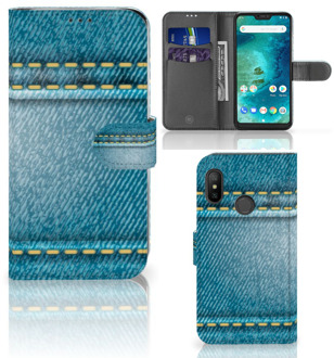 B2Ctelecom Xiaomi Mi A2 Lite Bookcover hoesje Jeans