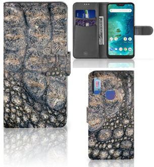 B2Ctelecom Xiaomi Mi A2 Lite Bookcover hoesje Krokodillenprint