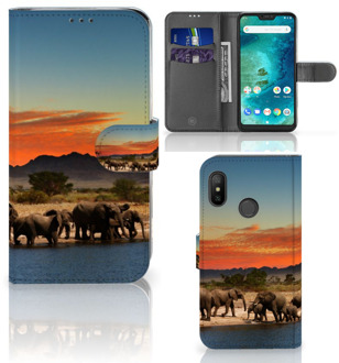 B2Ctelecom Xiaomi Mi A2 Lite Bookcover hoesje Olifanten