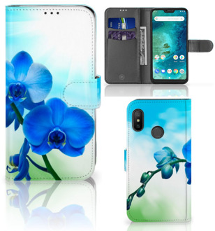 B2Ctelecom Xiaomi Mi A2 Lite Bookcover hoesje Orchidee Blauw