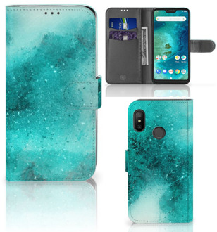 B2Ctelecom Xiaomi Mi A2 Lite Bookcover hoesje Painting Blue