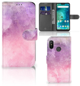 B2Ctelecom Xiaomi Mi A2 Lite Bookcover hoesje Pink Purple Paint