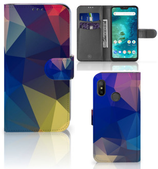 B2Ctelecom Xiaomi Mi A2 Lite Bookcover hoesje Polygon Dark