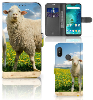 B2Ctelecom Xiaomi Mi A2 Lite Bookcover hoesje Schaap en Lammetje