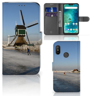 B2Ctelecom Xiaomi Mi A2 Lite Bookcover hoesje Schaatsers