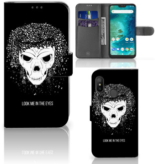 B2Ctelecom Xiaomi Mi A2 Lite Bookcover hoesje Skull Hair