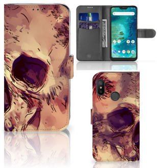 B2Ctelecom Xiaomi Mi A2 Lite Bookcover hoesje Skullhead