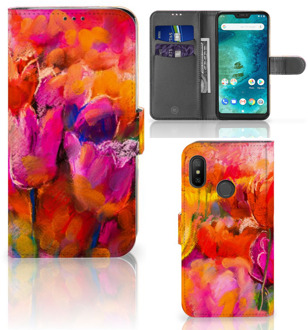 B2Ctelecom Xiaomi Mi A2 Lite Bookcover hoesje Tulpen