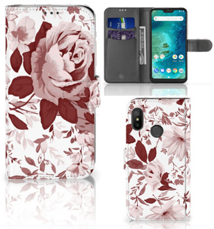 B2Ctelecom Xiaomi Mi A2 Lite Bookcover hoesje Watercolor Flowers