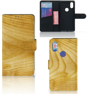 B2Ctelecom Xiaomi Mi Mix 2s Book Style Case Licht Hout