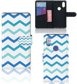 B2Ctelecom Xiaomi Mi Mix 2s Telefoon Hoesje Zigzag Blauw