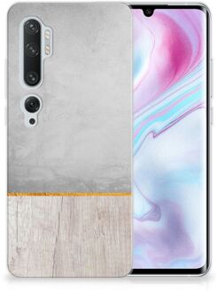 B2Ctelecom Xiaomi Mi Note 10 Pro Bumper Hoesje Wood Concrete