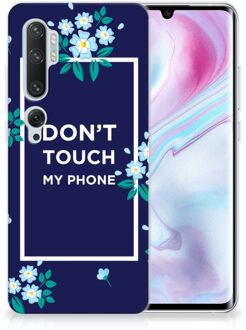 B2Ctelecom Xiaomi Mi Note 10 Pro Silicone-hoesje Flowers Blue DTMP