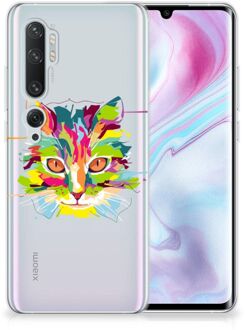 B2Ctelecom Xiaomi Mi Note 10 Pro Telefoonhoesje met Naam Cat Color