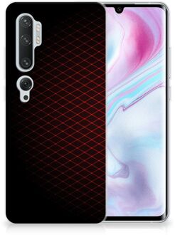 B2Ctelecom Xiaomi Mi Note 10 Pro TPU bumper Geruit Rood