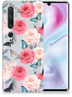 B2Ctelecom Xiaomi Mi Note 10 Pro TPU Case Butterfly Roses