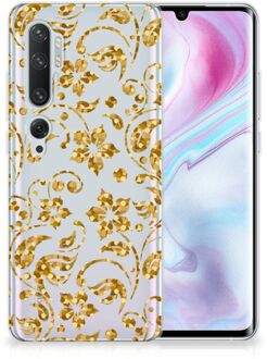 B2Ctelecom Xiaomi Mi Note 10 Pro TPU Case Gouden Bloemen