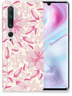 B2Ctelecom Xiaomi Mi Note 10 Pro TPU Case Pink Flowers