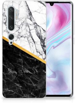 B2Ctelecom Xiaomi Mi Note 10 Pro TPU Siliconen Hoesje Marble White Black