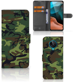 B2Ctelecom Xiaomi Poco F2 Pro Portemonnee hoesje Army Dark