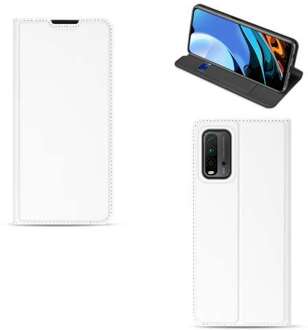 B2Ctelecom Xiaomi Poco M3 | Redmi 9T Stand Case Hoesje Wit met Pashouder