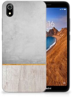 B2Ctelecom Xiaomi Redmi 7A Bumper Hoesje Wood Concrete