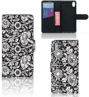 B2Ctelecom Xiaomi Redmi 7A Hoesje Black Flowers