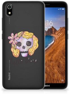 B2Ctelecom Xiaomi Redmi 7A Silicone Back Case Boho Skull