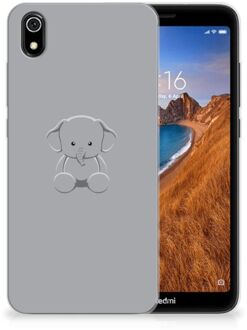 B2Ctelecom Xiaomi Redmi 7A Telefoonhoesje met Naam Grijs Baby Olifant