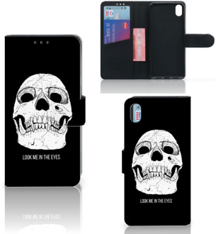 B2Ctelecom Xiaomi Redmi 7A Telefoonhoesje met Naam Skull Eyes