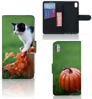 B2Ctelecom Xiaomi Redmi 7A Telefoonhoesje met Pasjes Kitten