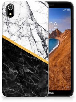 B2Ctelecom Xiaomi Redmi 7A TPU Siliconen Hoesje Marble White Black