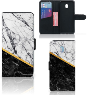 B2Ctelecom Xiaomi Redmi 8A Bookcase Marble White Black