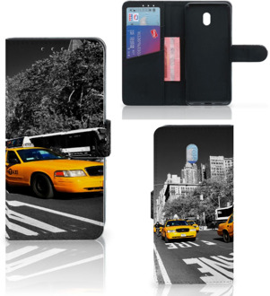 B2Ctelecom Xiaomi Redmi 8A Flip Cover New York Taxi