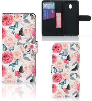 B2Ctelecom Xiaomi Redmi 8A Hoesje Butterfly Roses