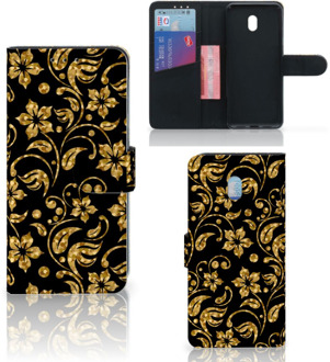 B2Ctelecom Xiaomi Redmi 8A Hoesje Gouden Bloemen