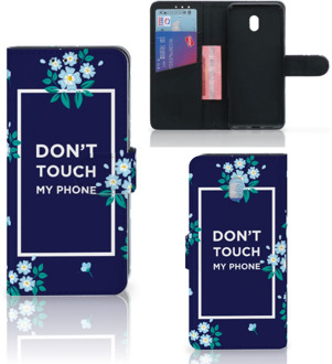 B2Ctelecom Xiaomi Redmi 8A Portemonnee Hoesje Flowers Blue DTMP